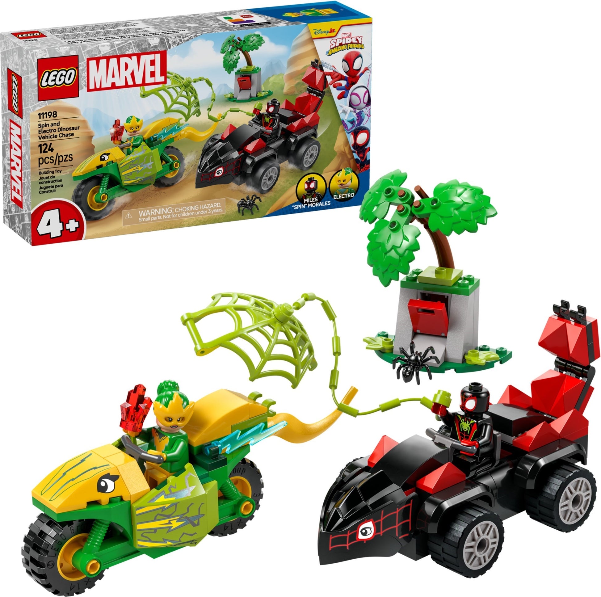 Spin and Electro Dinosaur Vehicle Chase | Marvel Super Heroes | 11198