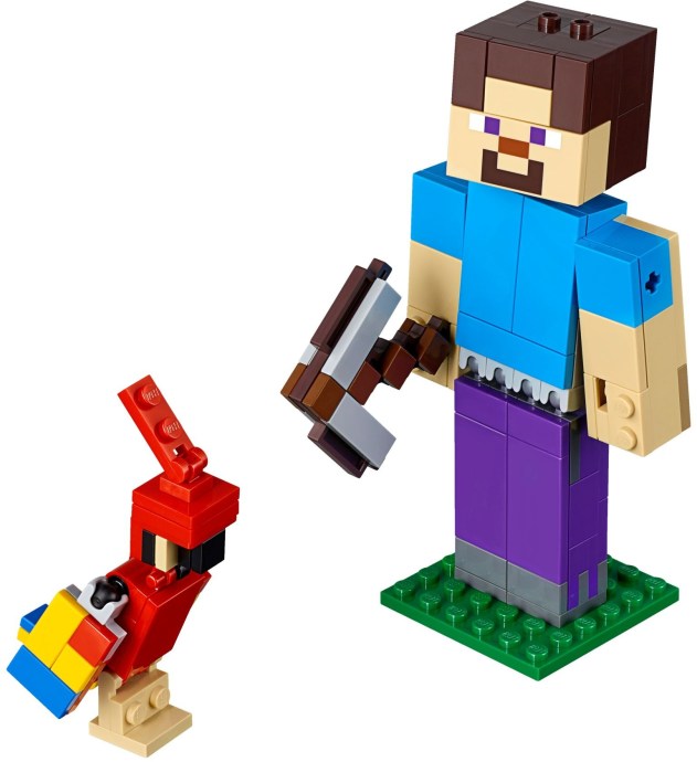 Minecraft Steve BigFig with Parrot | Minecraft