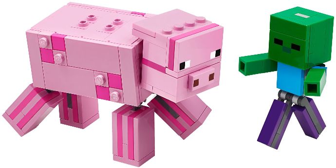 BigFig Pig with Baby Zombie | Minecraft | 21157