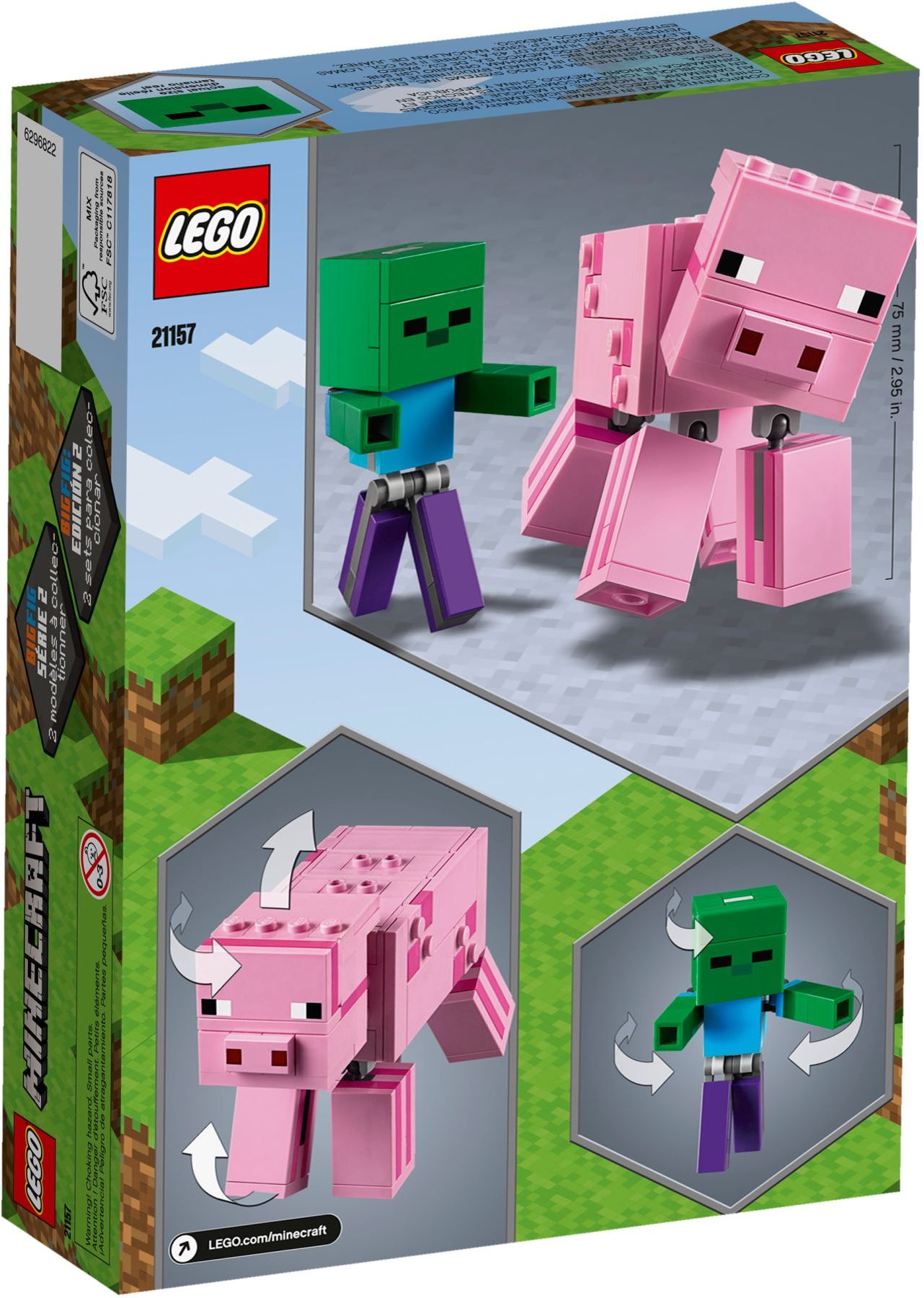 Cochon BigFig avec bébé zombie | Minecraft | 21157