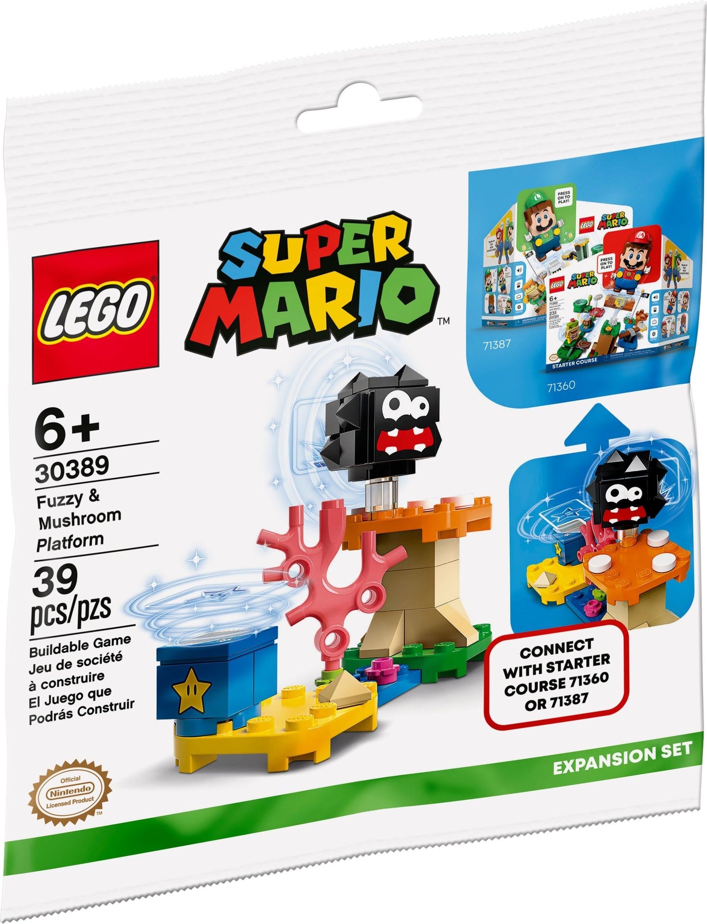 Fuzzy & Mushroom Platform | Super Mario | 30389