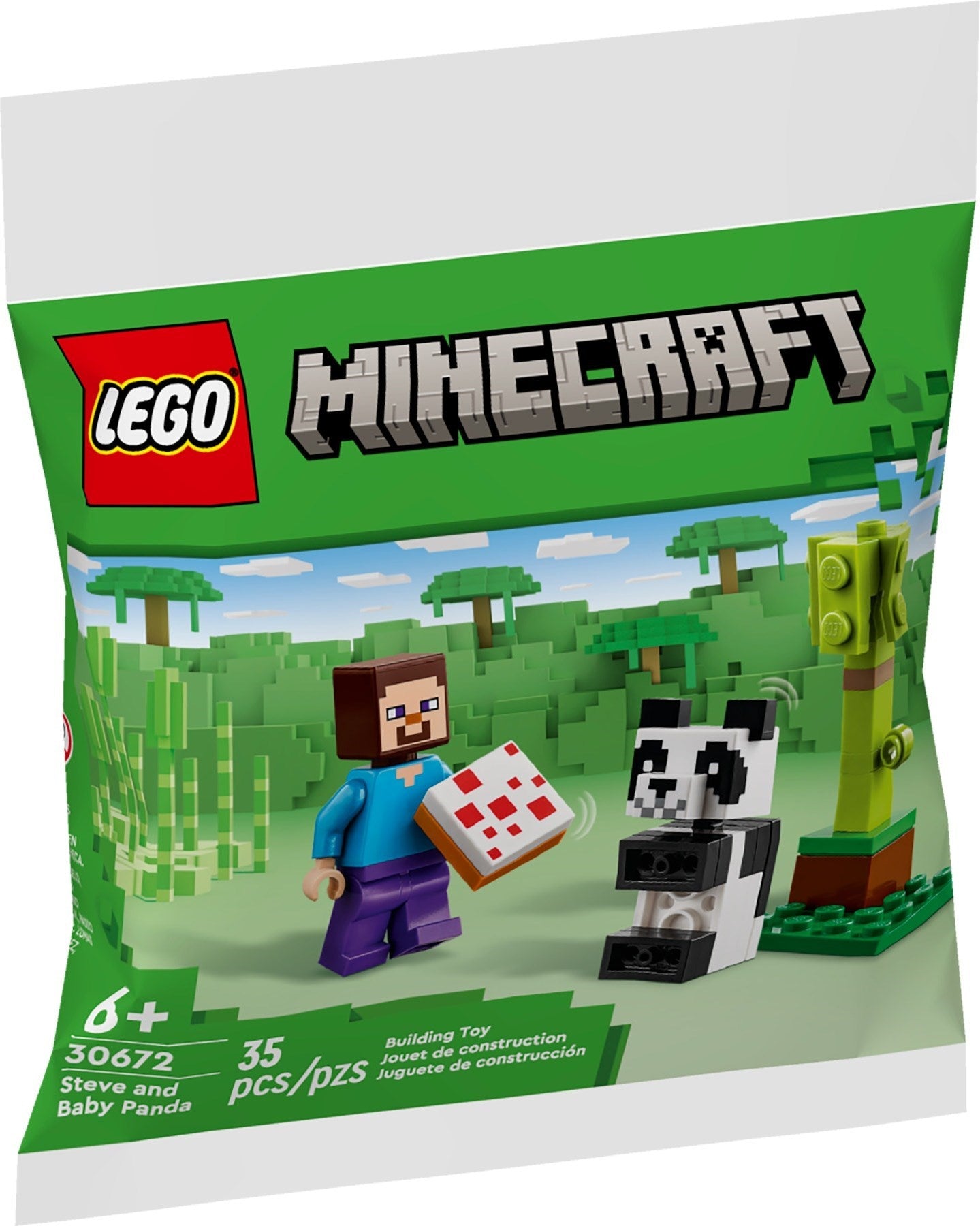 Steve and Baby Panda | Minecraft | 30672