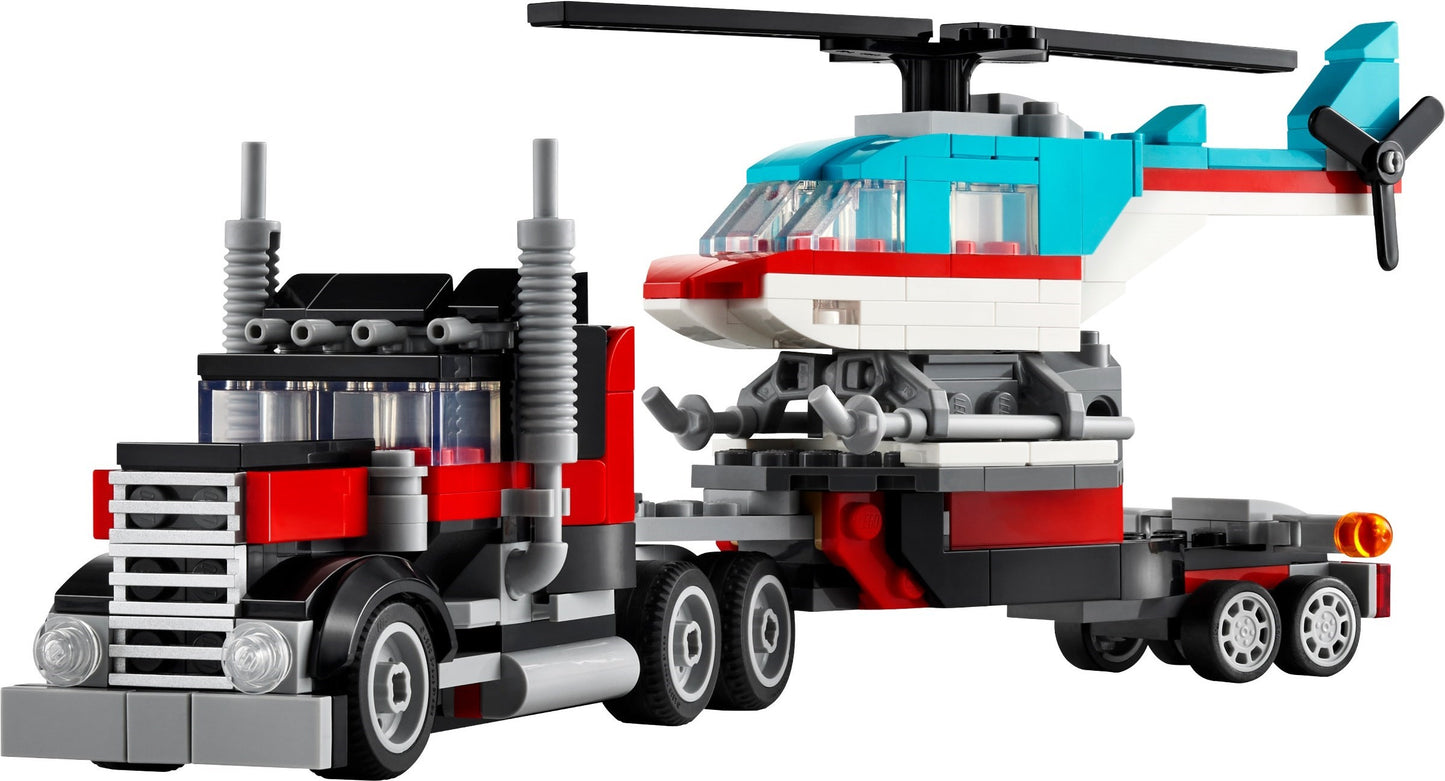 Flatbed Truck with Helicopter | Creator | 31146