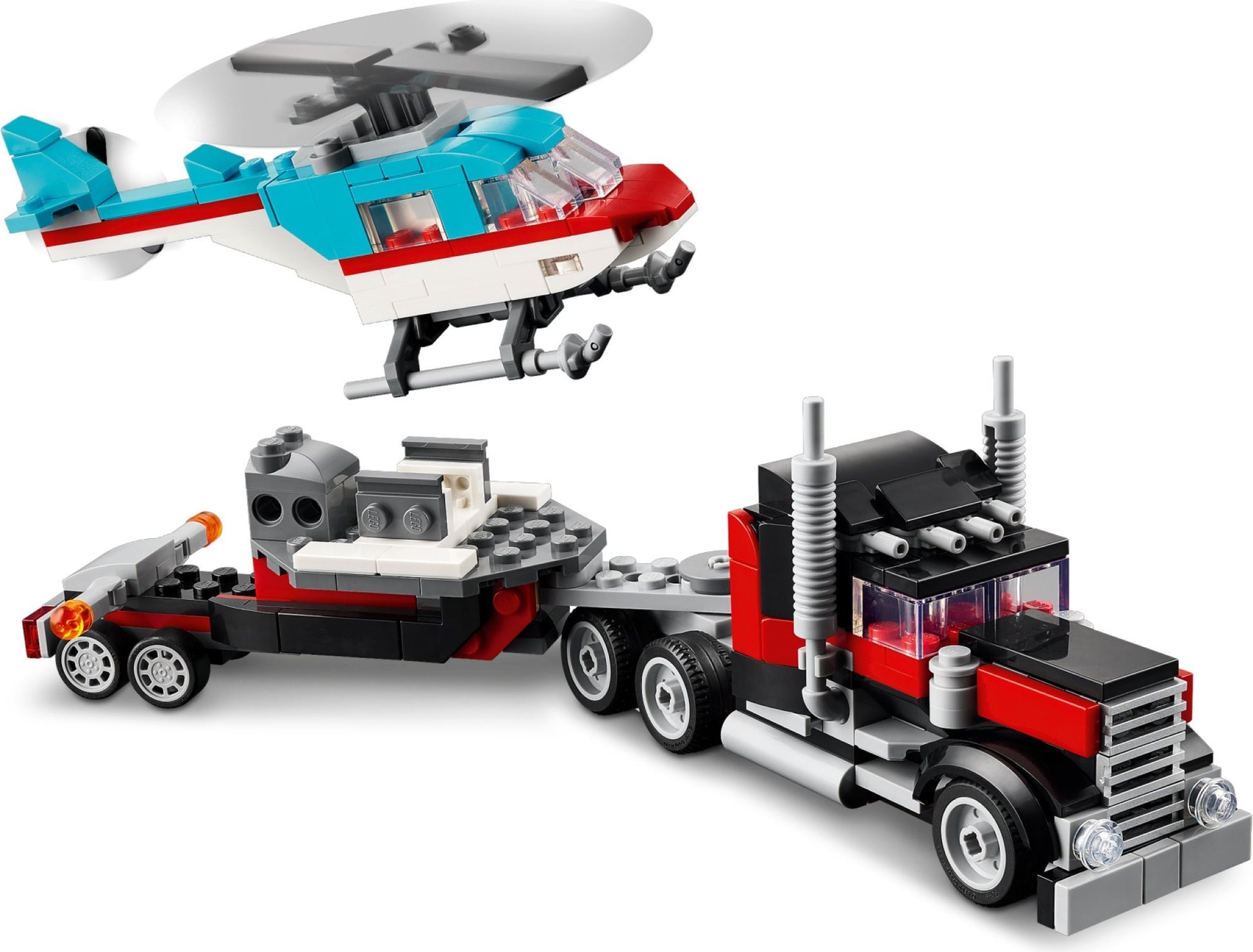 Flatbed Truck with Helicopter | Creator | 31146