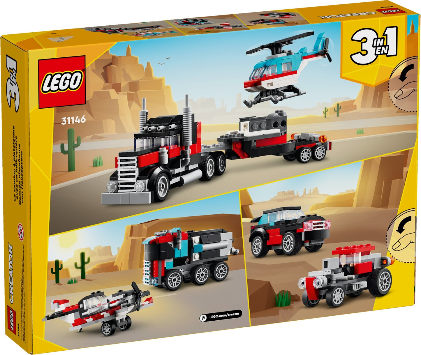 Flatbed Truck with Helicopter | Creator | 31146