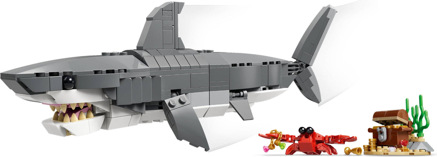 Fierce Shark with a Treasure Chest | Creator | 31381