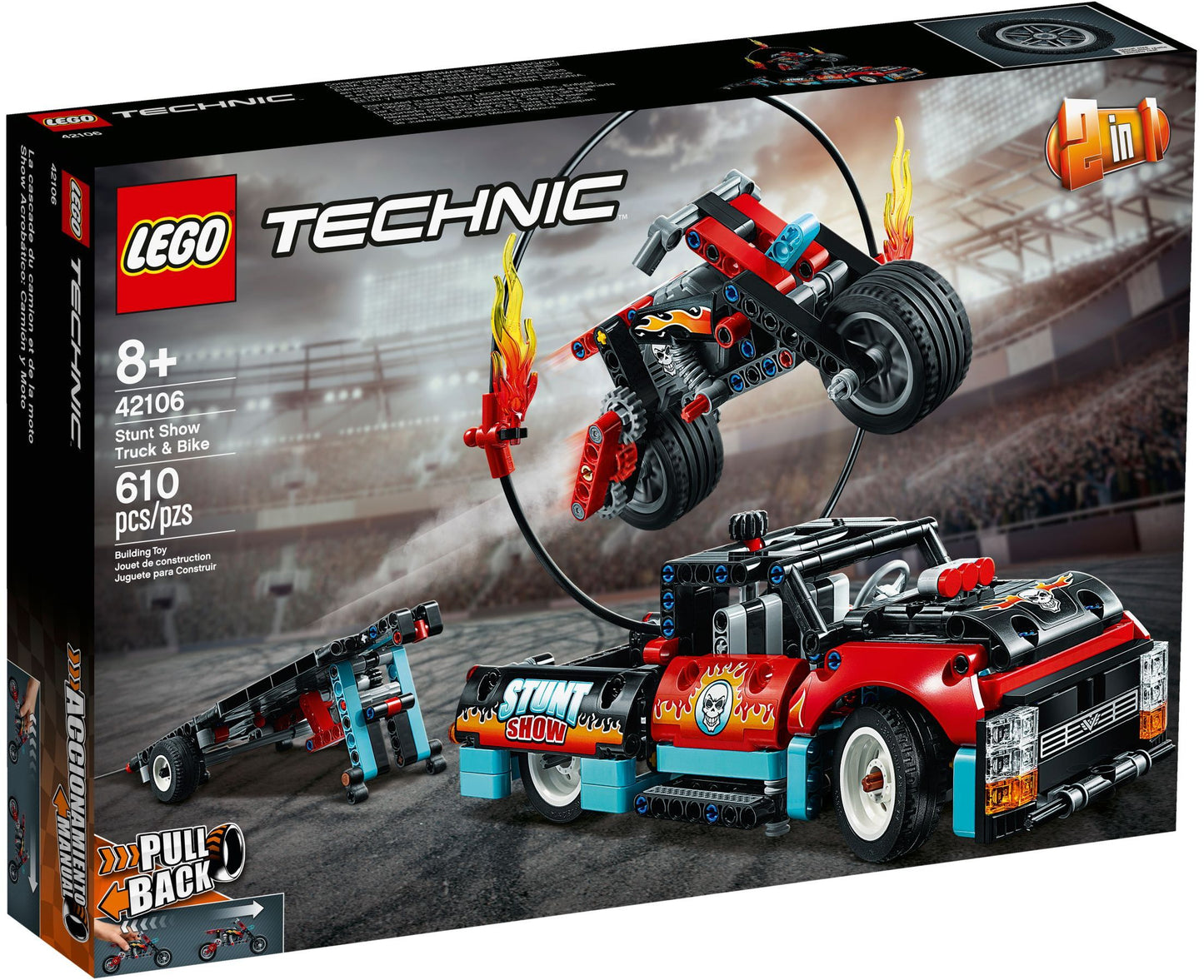Camion et moto de cascade | Technic | 42106