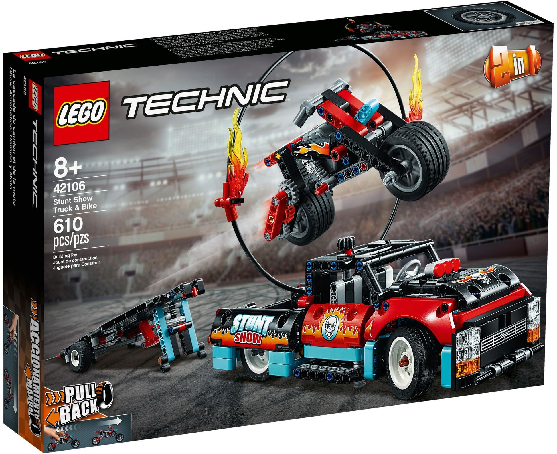Camion et moto de cascade | Technic | 42106
