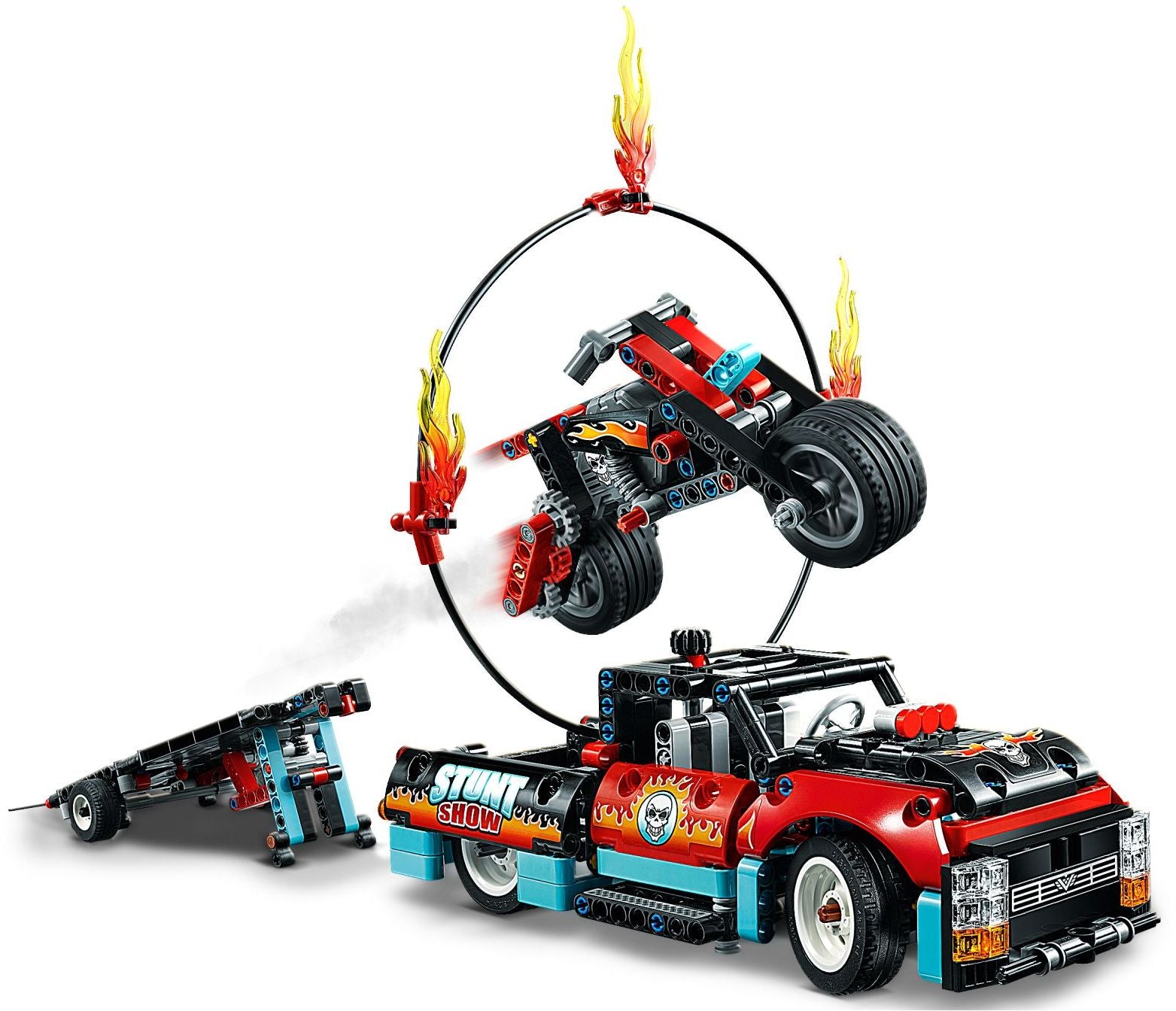 Camion et moto de cascade | Technic | 42106