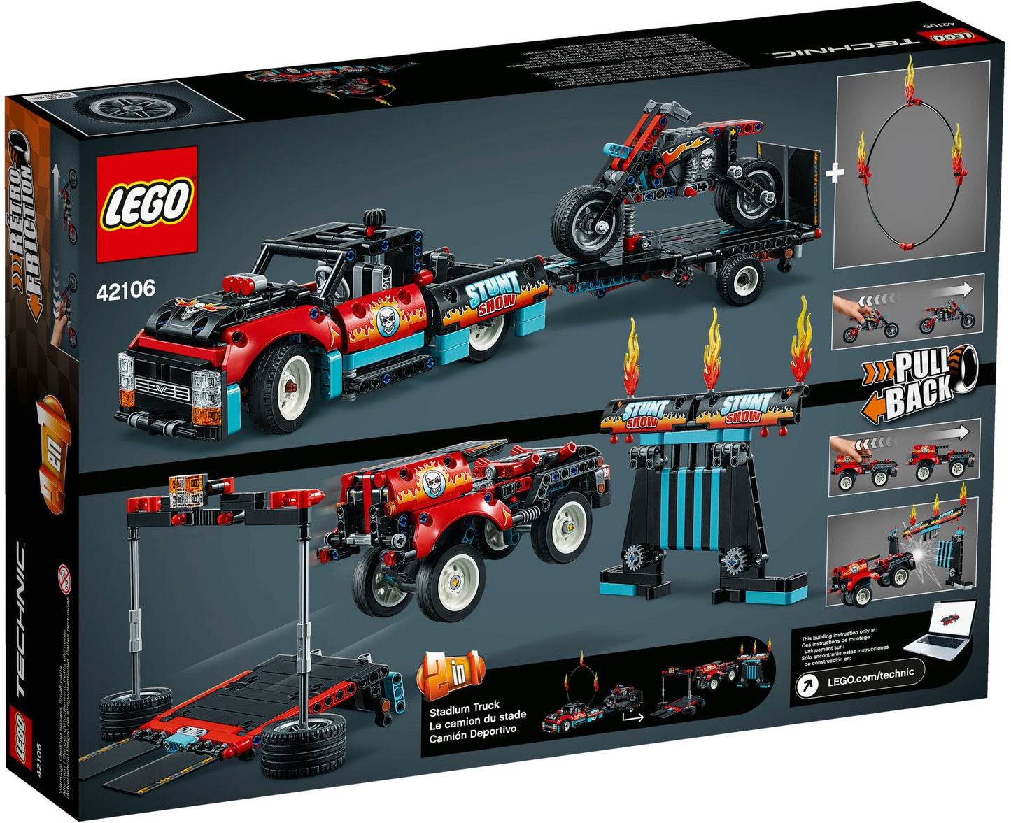 Camion et moto de cascade | Technic | 42106