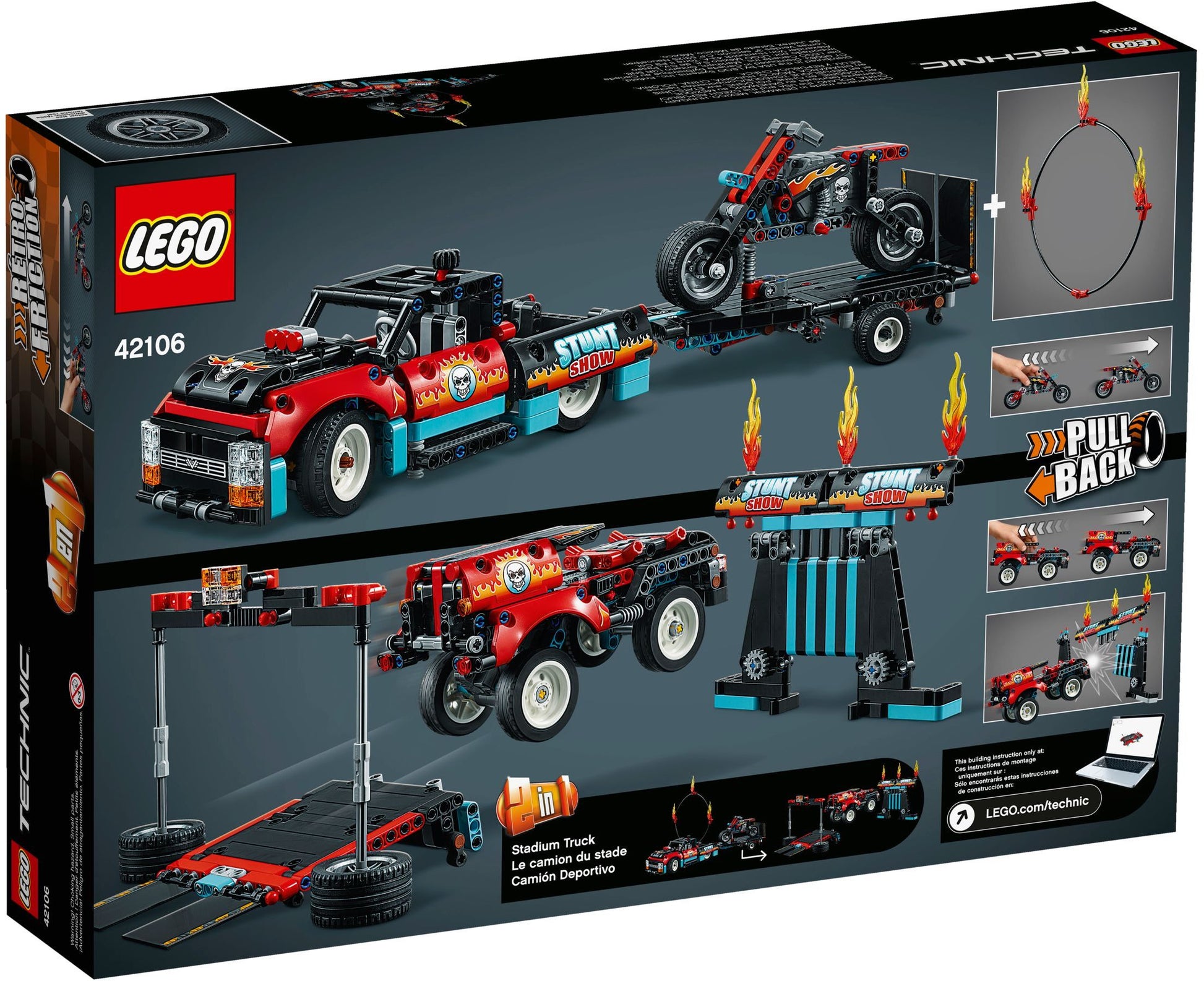 Camion et moto de cascade | Technic | 42106