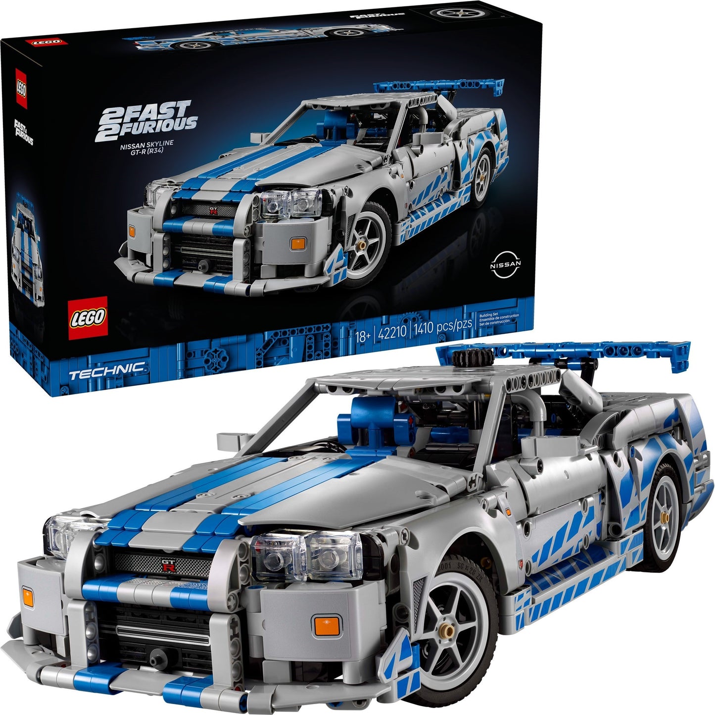 2 Fast 2 Furious Nissan Skyline GT-R (R34) Car | Technic | 42210