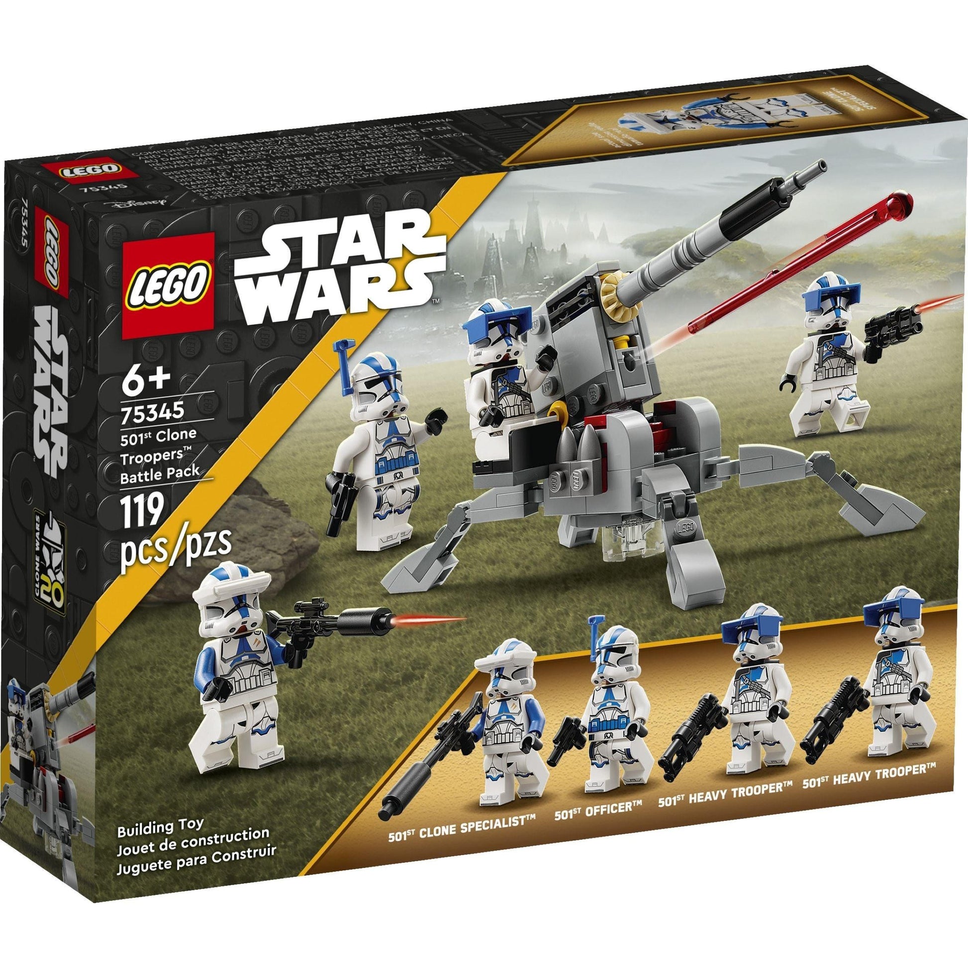 Pack de combat des soldats clones de la 501e | Star Wars | 75345
