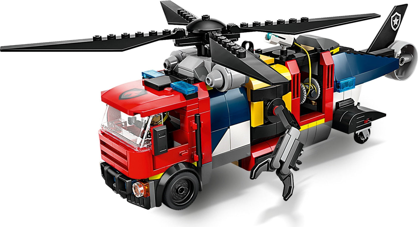 Remix hélicoptère, camion de pompiers et sous-marin | Ville | 60462