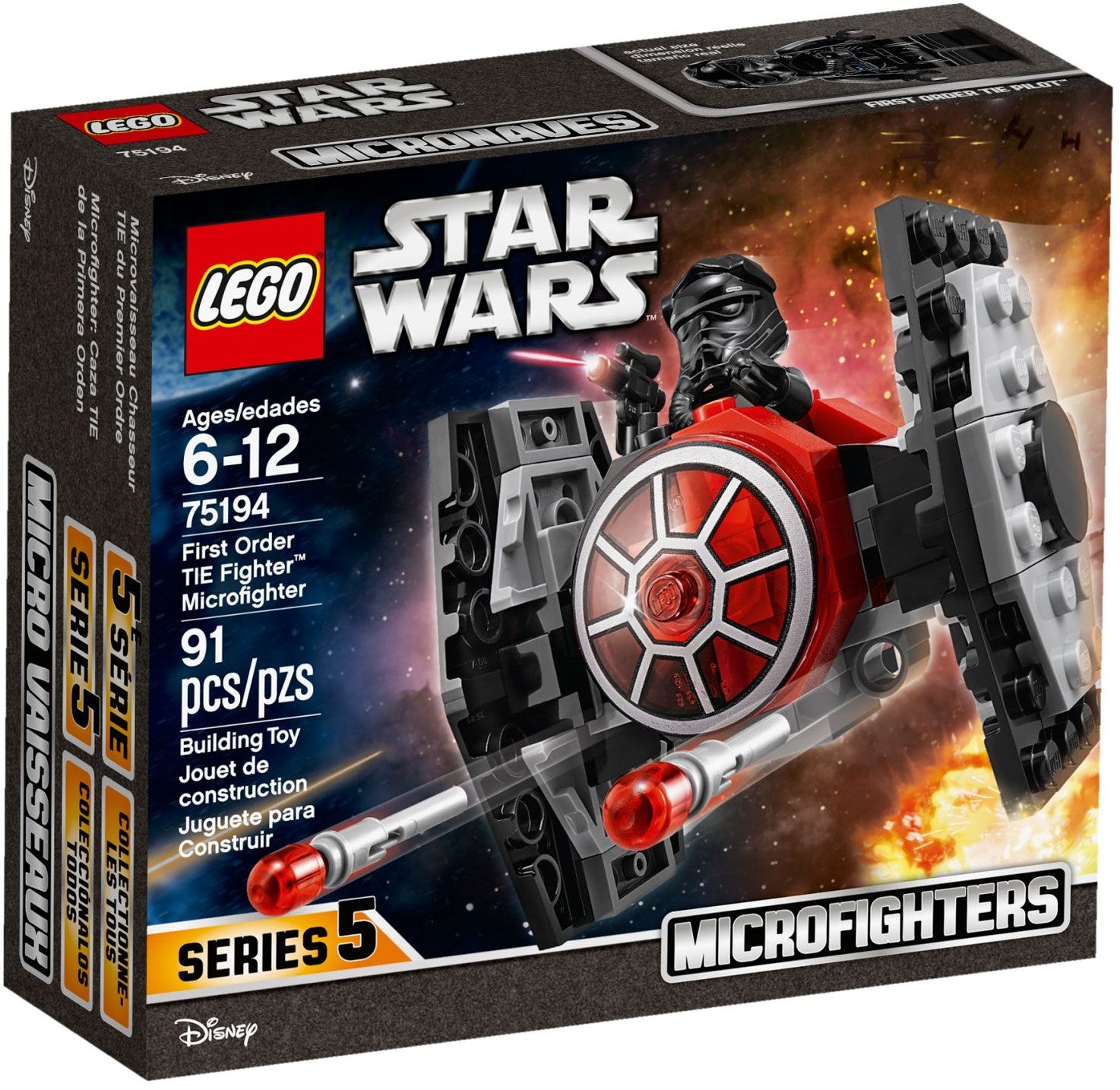 First Order TIE Fighter Microfighter | Star Wars | 75194