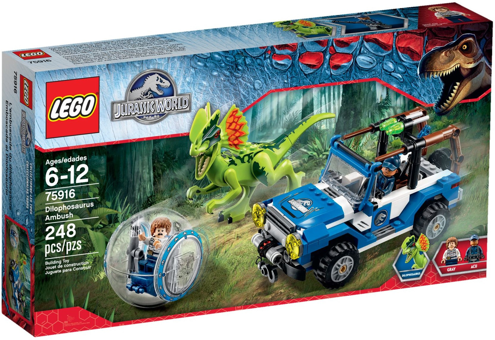 Embuscade du Dilophosaure | Jurassic World | 75916