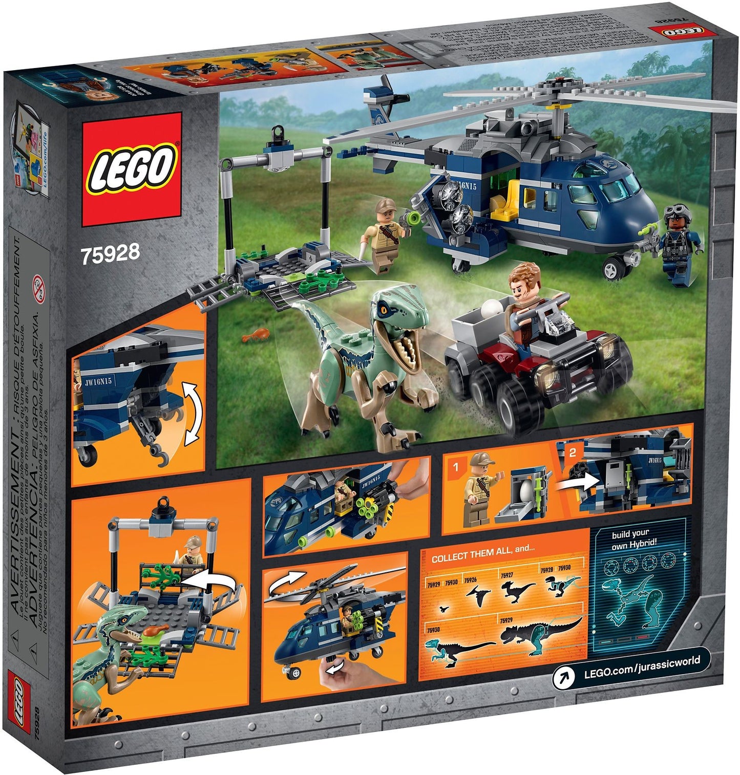 Blue's Helicopter Pursuit | Jurassic World | 75928