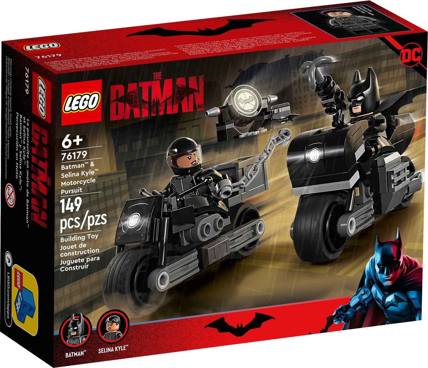 Poursuite à moto de Batman et Selina Kyle | Super-héros DC Comics | 76179