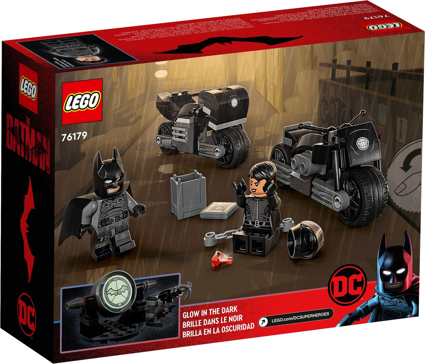 Poursuite à moto de Batman et Selina Kyle | Super-héros DC Comics | 76179
