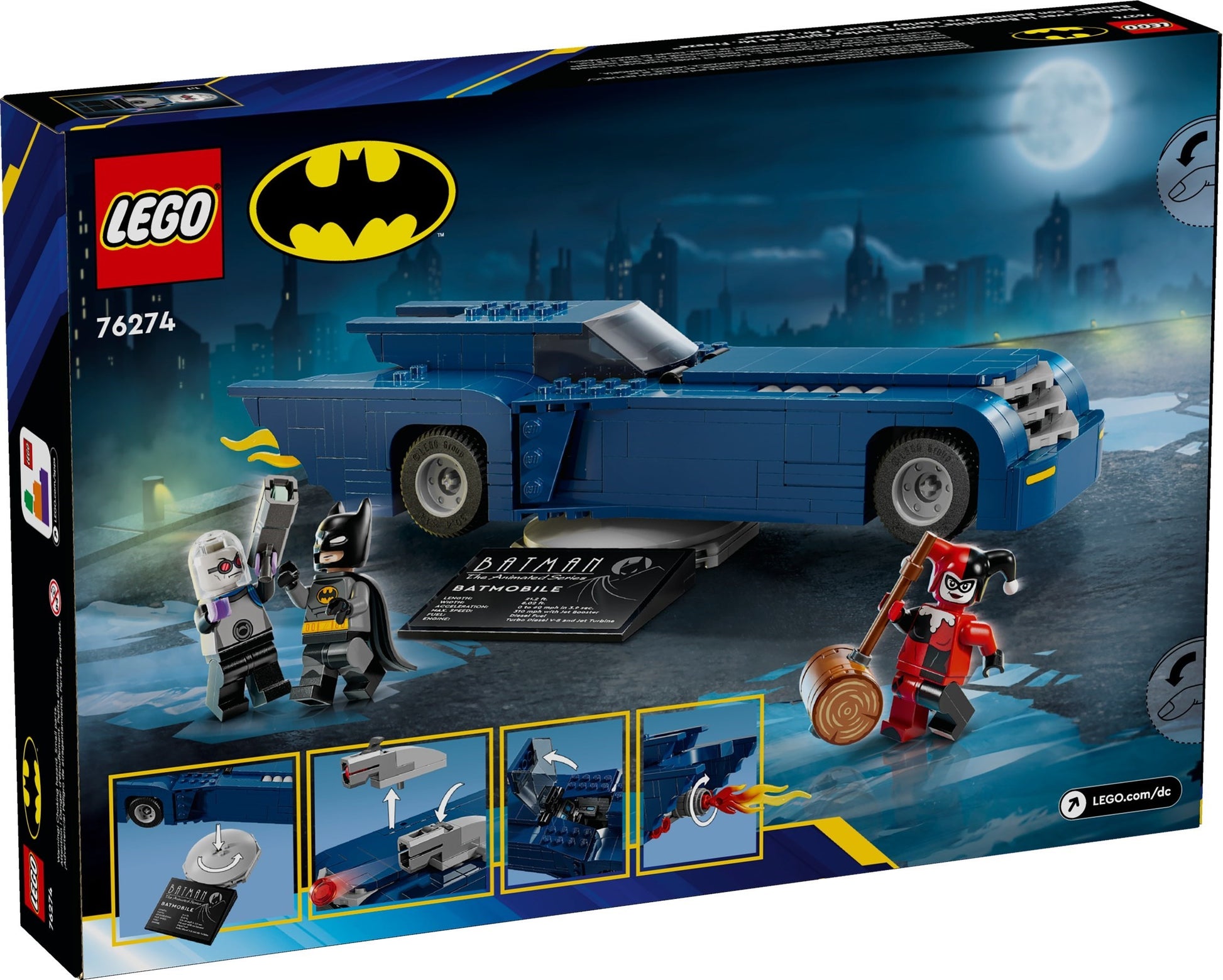 Batman et la Batmobile contre Harley Quinn et Mr. Freeze | Super-héros DC Comics | 76274