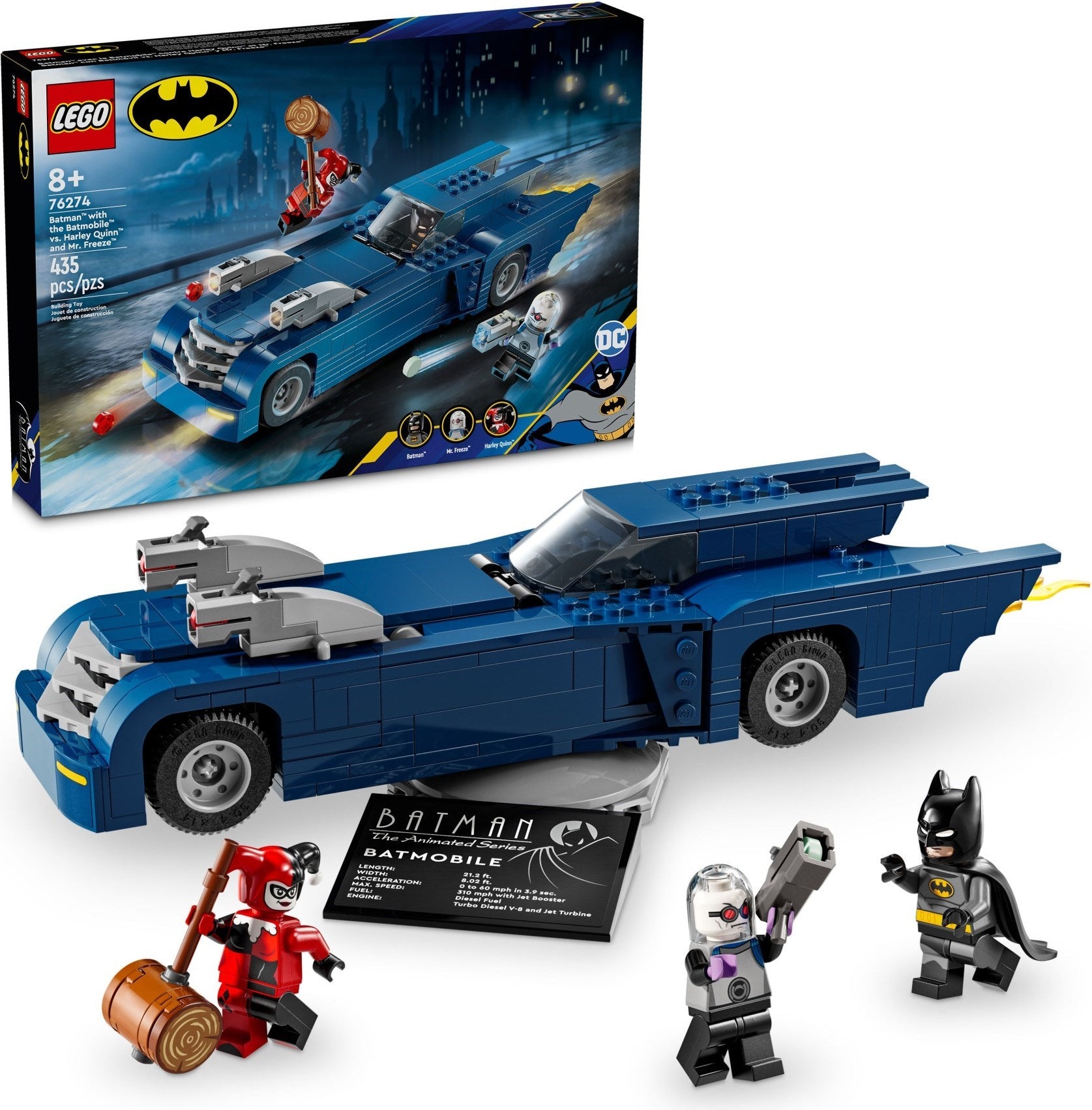 Batman et la Batmobile contre Harley Quinn et Mr. Freeze | Super-héros DC Comics | 76274