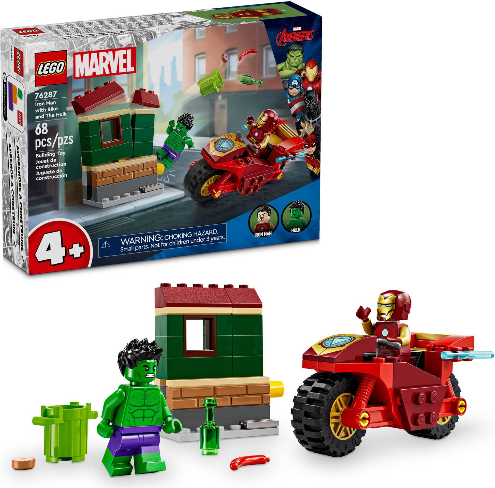 Iron Man with Bike and The Hulk | Marvel Super Heroes | 76287