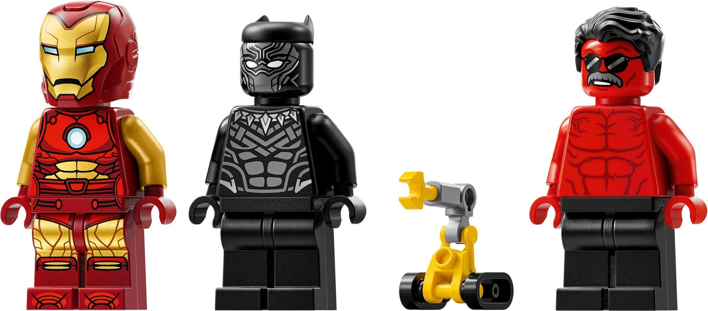 Voiture Iron Man et Black Panther contre Hulk Rouge | Super Héros Marvel | 76310