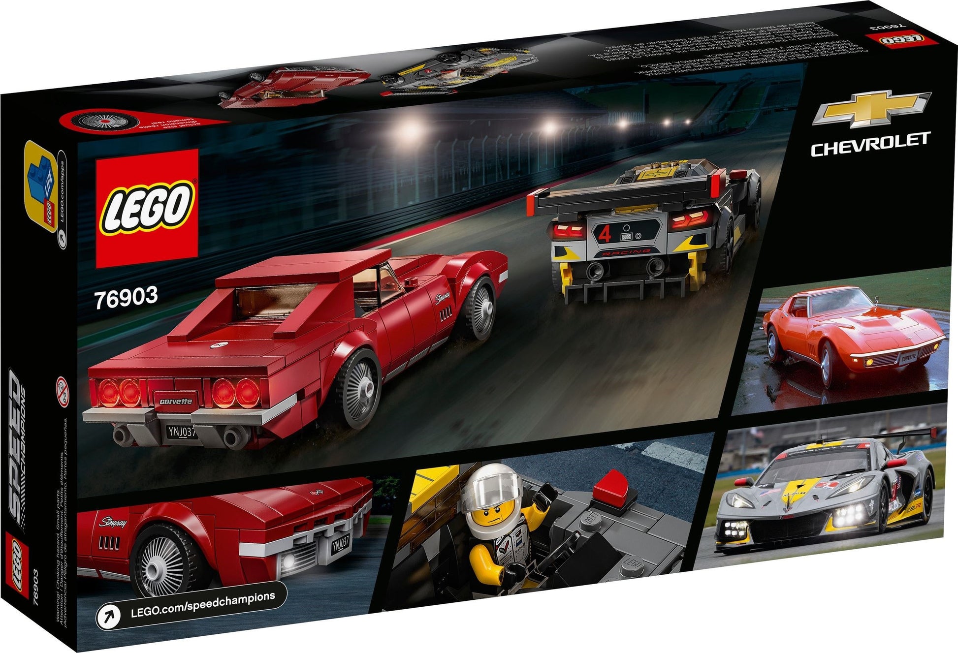 Chevrolet Corvette C8.R Race Car and 1968 Chevrolet Corvette | Speed Champions | 76903