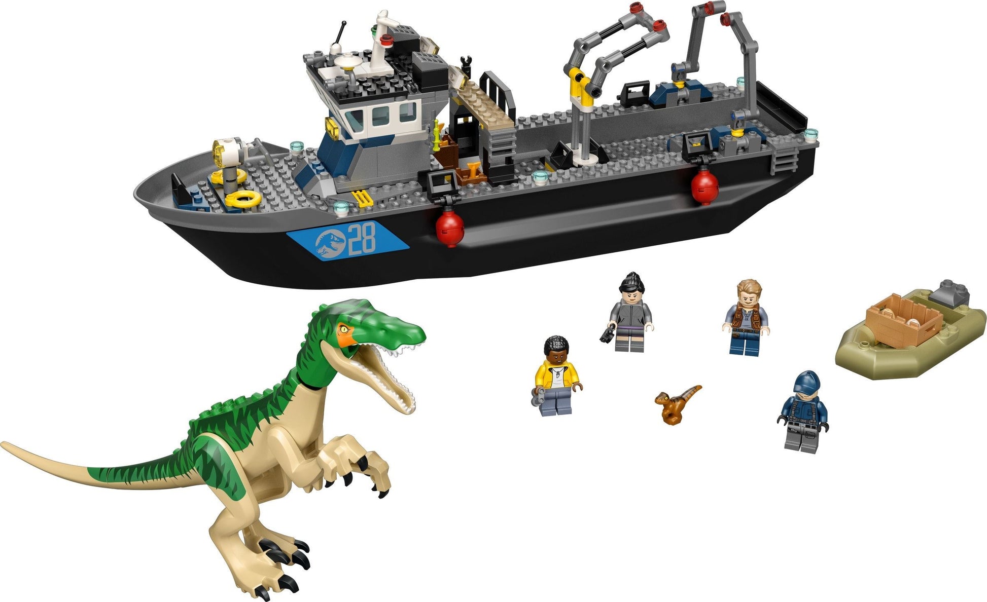 Évasion du bateau du Baryonyx | Jurassic World | 76942