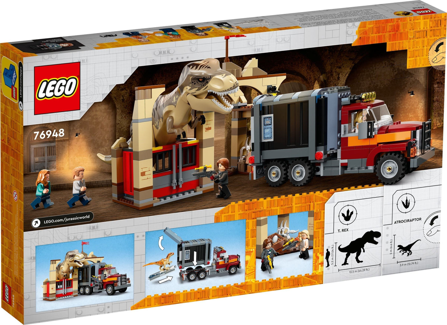T. rex & Atrociraptor Dinosaur Breakout | Jurassic World | 76948