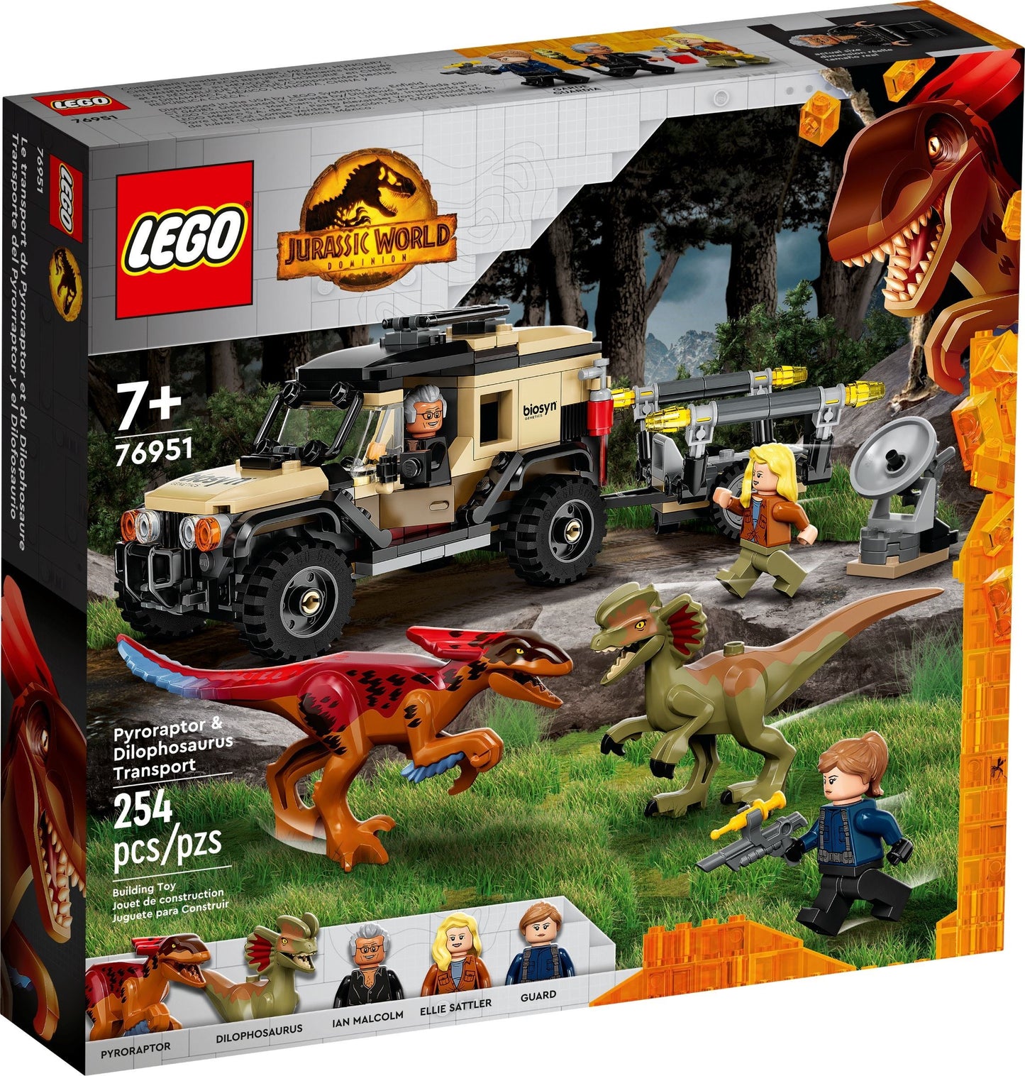 Pyroraptor & Dilophosaurus Transport | Jurassic World | 76951