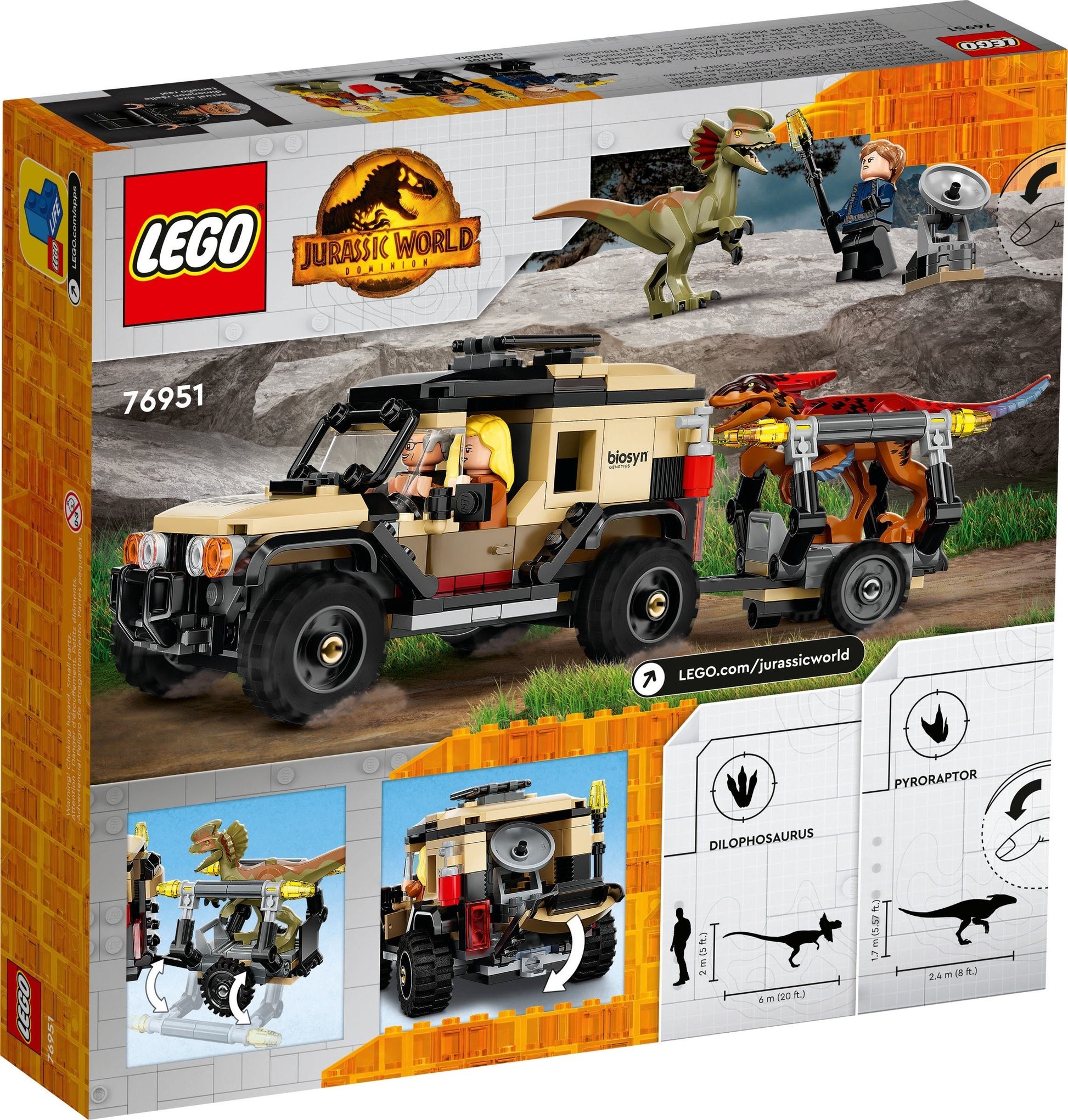 Pyroraptor & Dilophosaurus Transport | Jurassic World | 76951