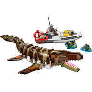 Brick-Built Mosasaurus Boat Mission | Jurassic World | 76974