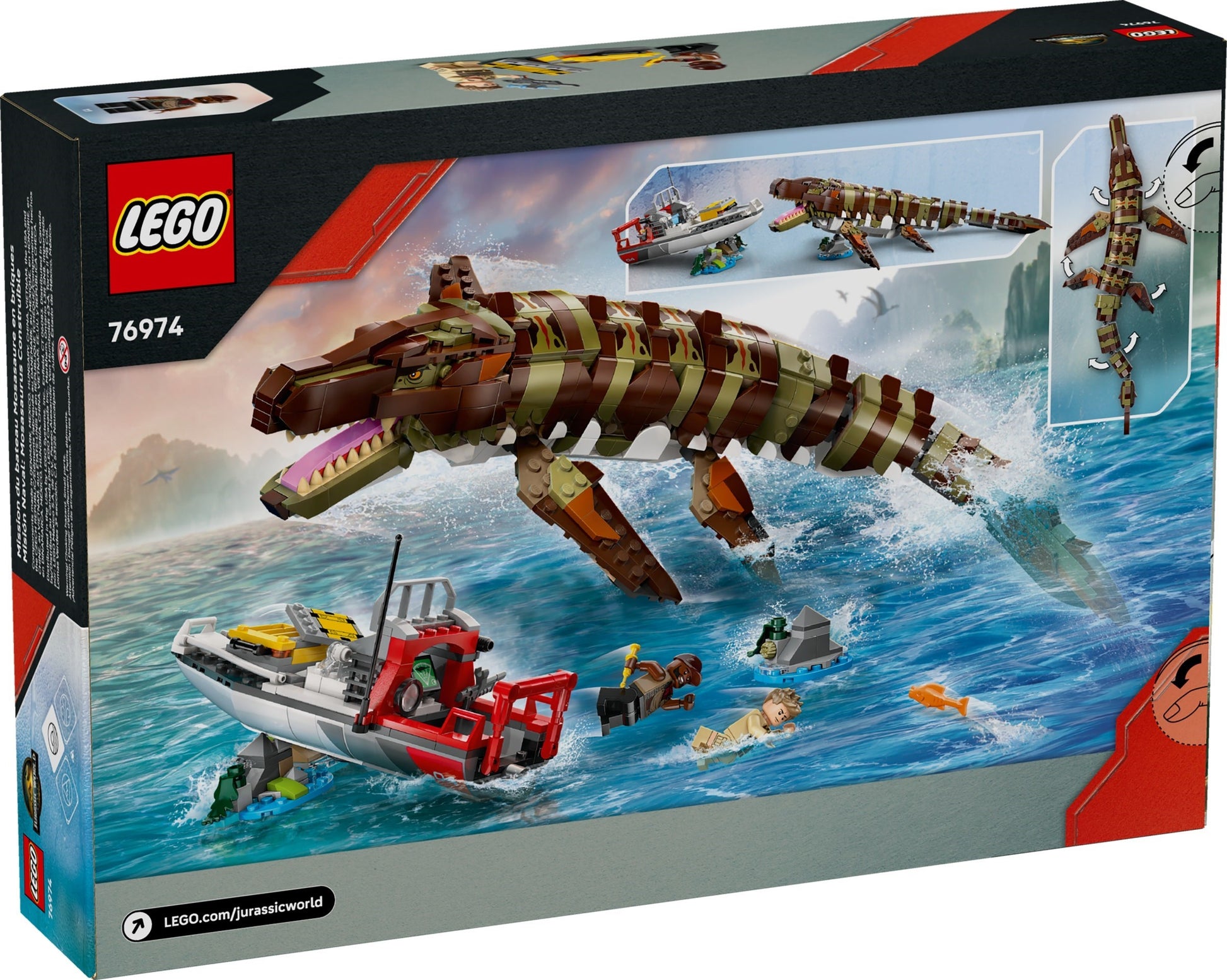 Mission du bateau Mosasaure en briques | Jurassic World | 76974