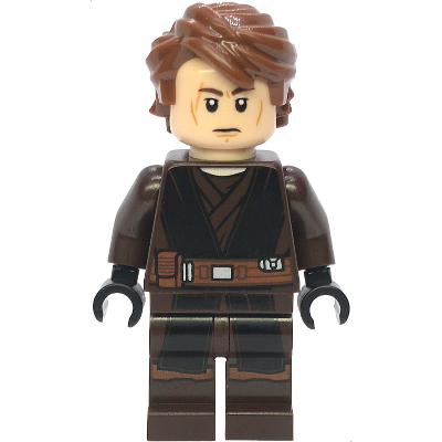 Anakin Skywalker - Robe marron foncé et noire, mains noires | sw1398