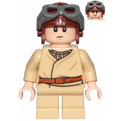 Anakin Skywalker - Short Legs, Reddish Brown Aviator Cap | sw1001