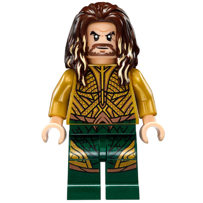 Aquaman - Dark Brown Long Hair, Dark Green Legs | sh0429
