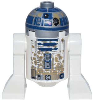 Astromech Droid, R2-D2 - Dirt Stains on Front and Back, without Dirt Stains on Top Panels | sw1496