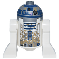 Astromech Droid, R2-D2 - Dirt Stains on Front and Back, without Dirt Stains on Top Panels | sw1496