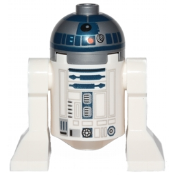 Astromech Droid, R2-D2 - Flat Silver Head, Red Dots and Small Receptor | sw0527
