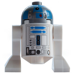 Astromech Droid, R2-D2, Flat Silver Head | sw0512