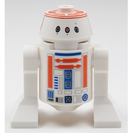 Droïde astromécano, R5-D8 / R5-D4 - Tête conique tronquée, panneau central bleu | sw0373