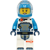 Astronaut - Female, White Spacesuit with Dark Azure Arms, Dark Azure Helmet, Trans-Clear Visor | cty1722
