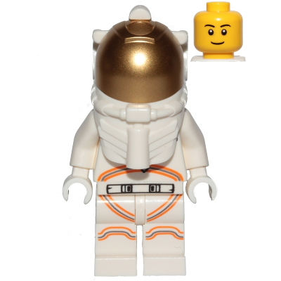 Astronaut - Male, White Spacesuit with Orange Lines, Thin Grin | cty1076