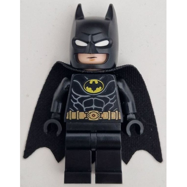 Batman - Black Suit, Gold Belt, Cowl with White Eyes, Neutral / Angry with Bared Teeth | sh0899