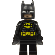 Batman - Black Suit, Yellow Belt with Medium Nougat Details, Cowl with White Eyes, Flexible Rubber Cape | sh1123