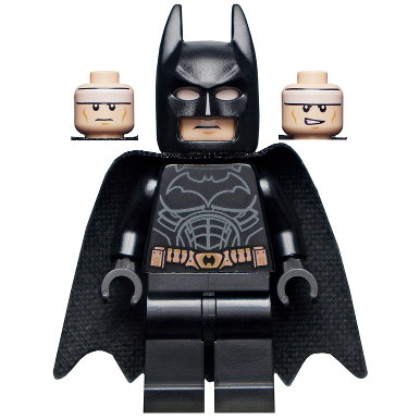 Batman - Costume noir avec ceinture en cuivre, cape spongieuse | sh0781