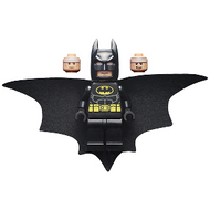 Batman - Black Suit with Yellow Belt and Crest (Type 2 Cowl, Outstretched Cape) | sh0648