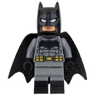 Batman - Dark Bluish Gray Suit, Gold Belt, Black Hands, Spongy Cape, Large Bat Logo | sh0218