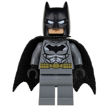 Batman - Dark Bluish Gray Suit, Gold Belt, Black Hands, Spongy Cape | sh0151